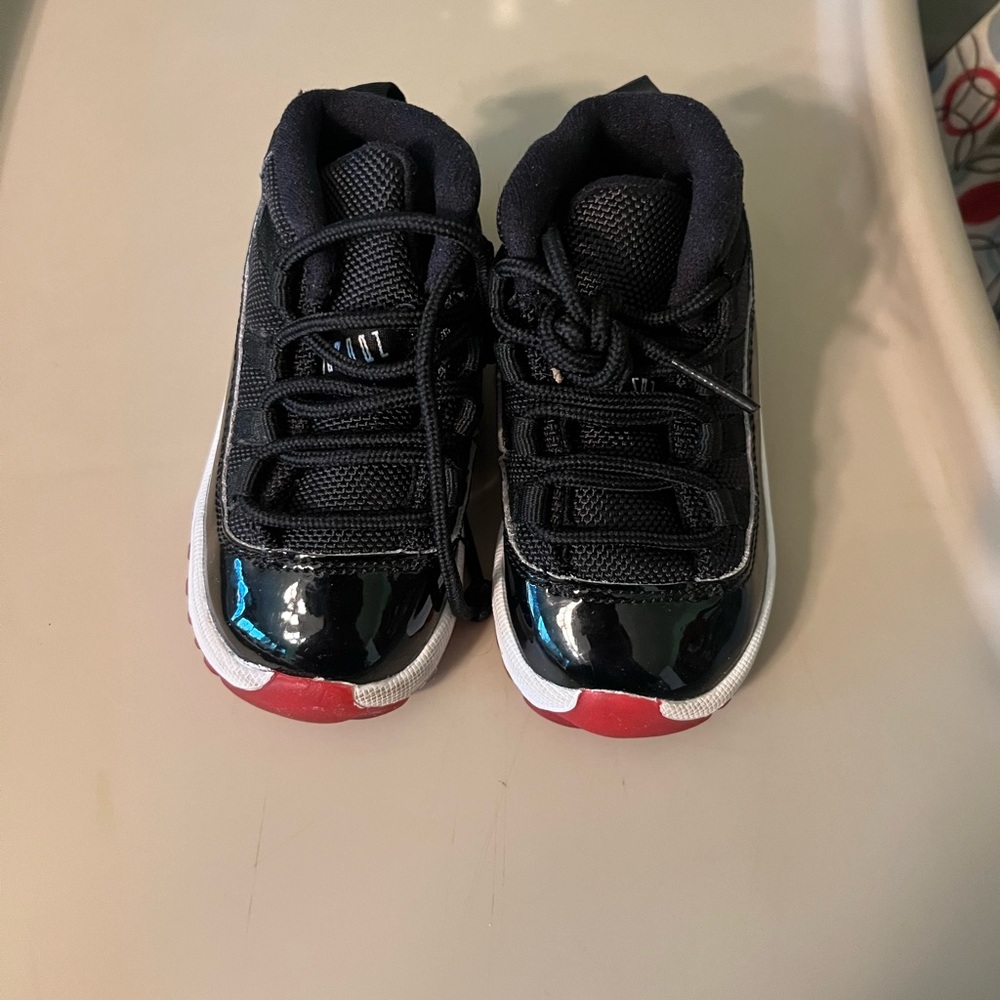 Jordan Black and Red Sneakers with Iconic Design